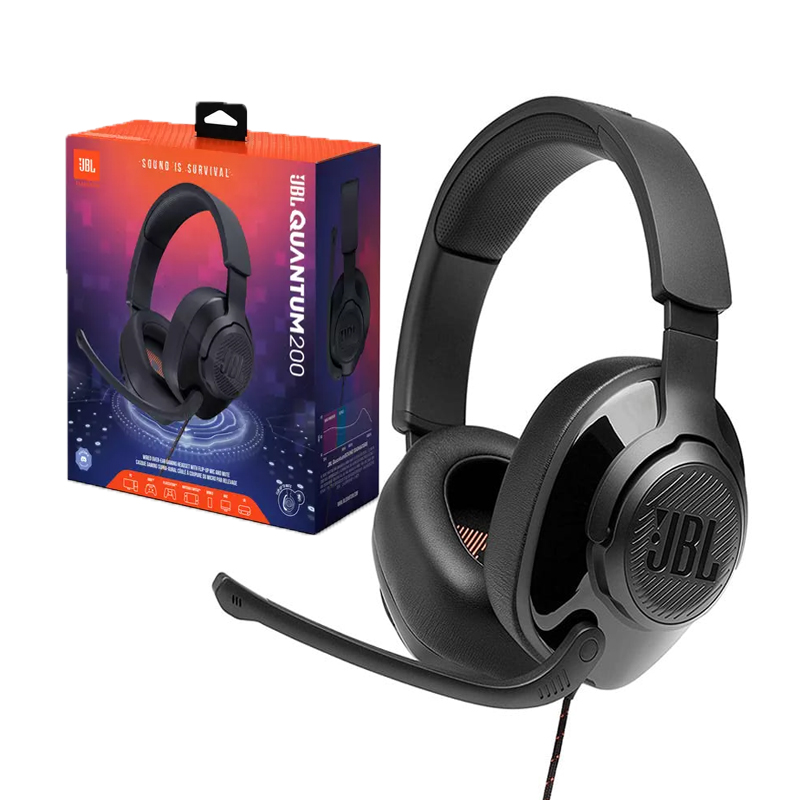 JBL Quantum 200 Wired Over-Ear Gaming Headset -Black
