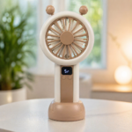 Rechargeable LED Digital Display Mini Hand Fan