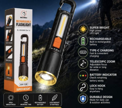 WW118B  World rechargeable flashlight