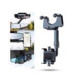 RT-625 Universal 360° Rotatable & Retractable Rearview Mirror Car Phone Holder