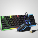 T-WOLF TF230 Rainbow Backlit Gaming Keyboard and Mouse Set